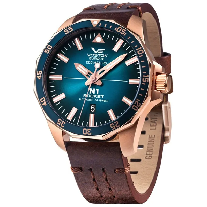 Vostok Europe Brown Leather Strap Nh35a-225B616-L 1