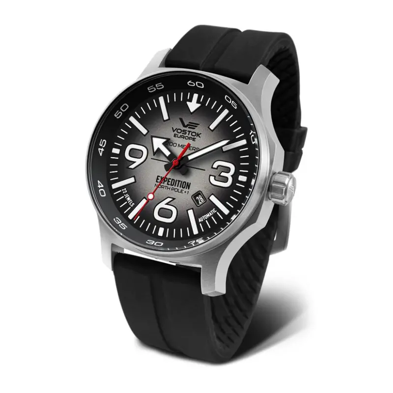 Vostok Europe North Pole Expedition Automatic Black Dial & Silicone Strap Men's Yn55-595A639-S 1