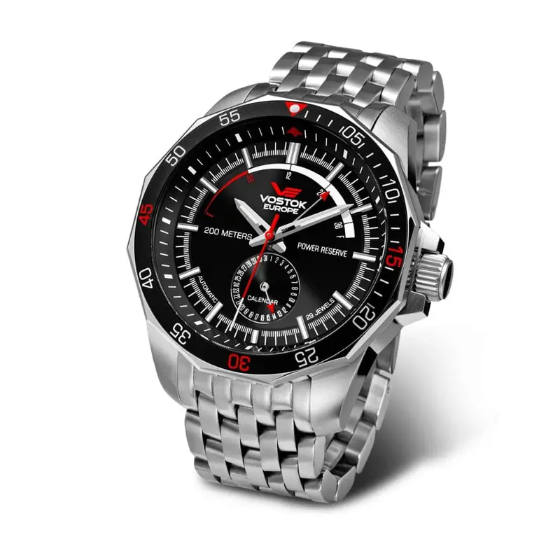 Vostok Europe Silver Stainless Steel Strap Men Watch Ne57-225A563-B 1