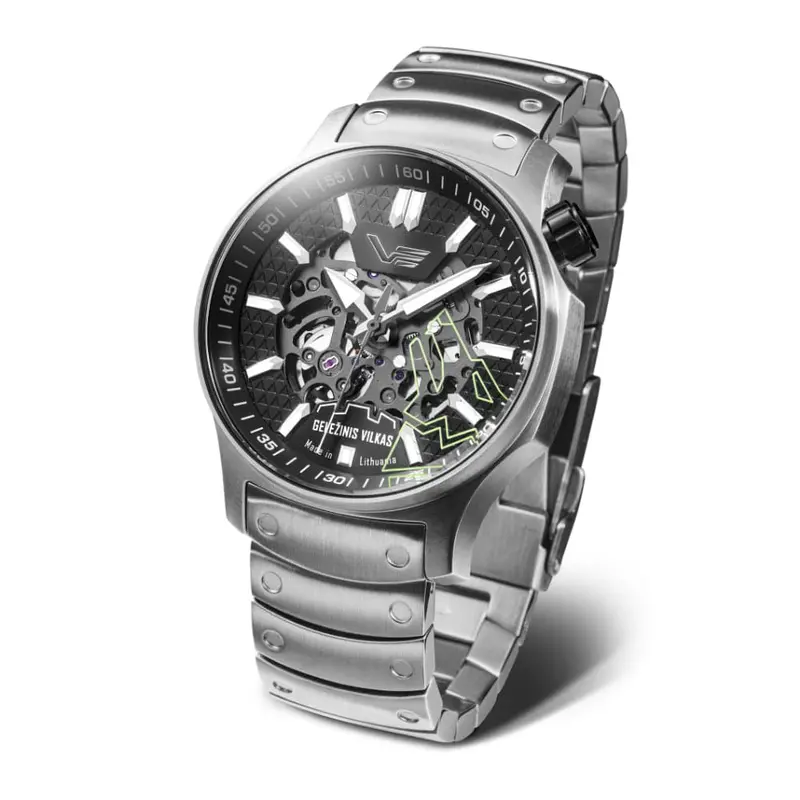Vostok Europe Skeleton Dial Silver Stainless Steel Strap Men Watch Nh72-592A706-B 1