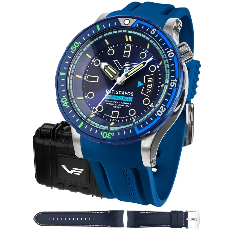 Votstok Europe Blue Silicone Strap Men Watch Nh35-511E768-Sl 1