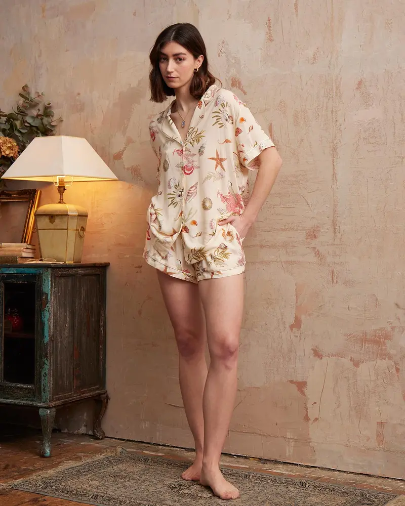 Whispering Sands Lotus Pink Short Pyjamas 2