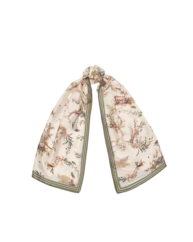 Wonderland Toile Silky Scarf 1