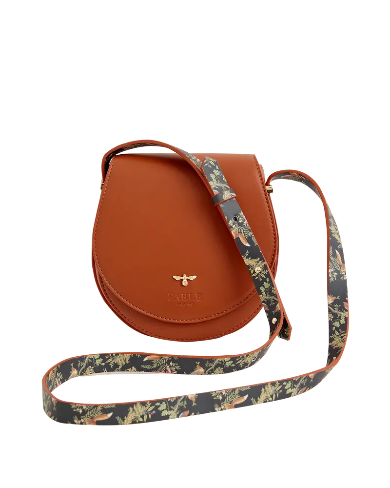Woodland Toile Saddle Bag - Tan 1