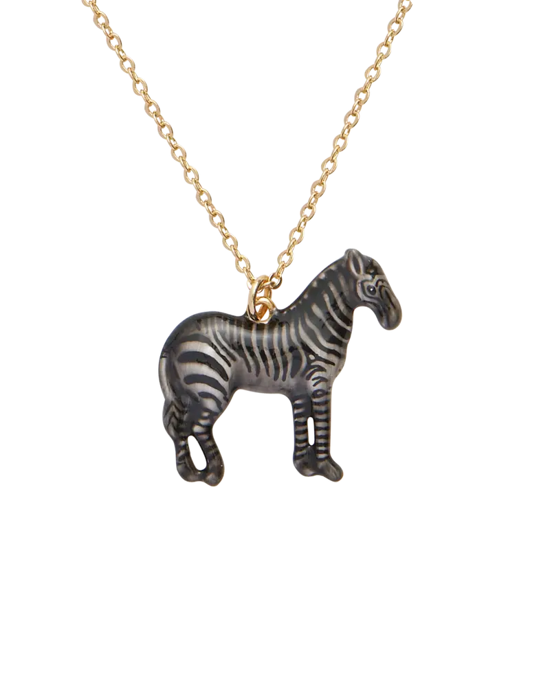 Zebra Pendant Necklace 1