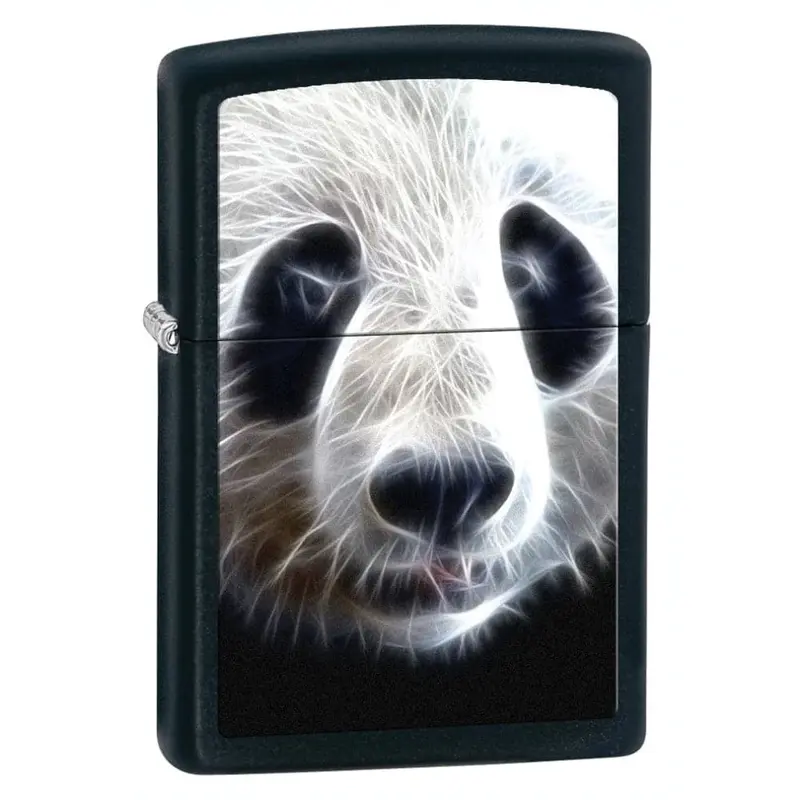 Zippo #28358 Black Matte Panda Lighter 1