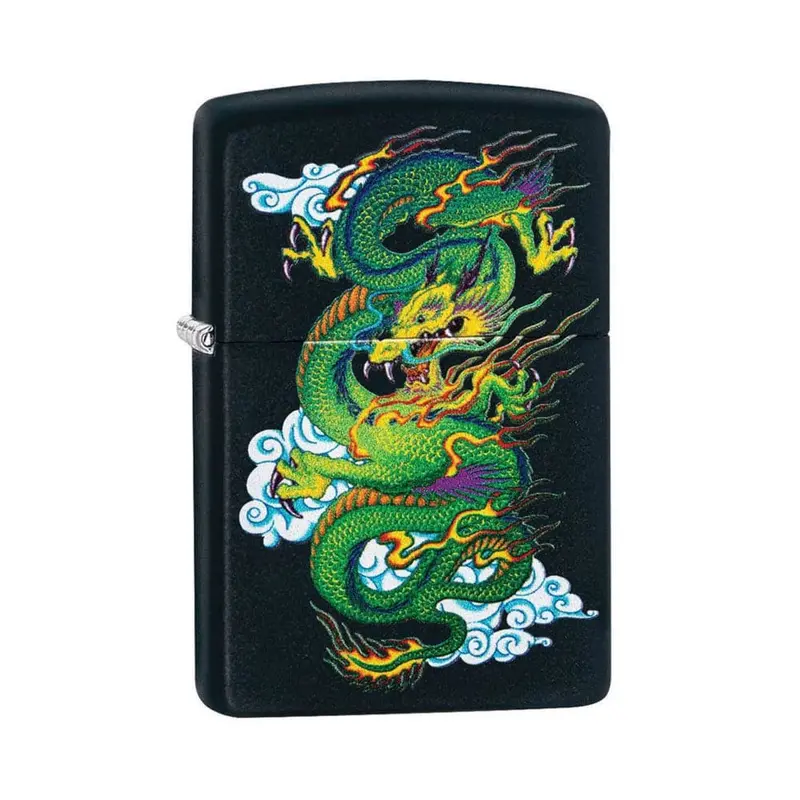 Zippo 29839 Black Matte Dragon Windproof Engraving Lighter 1