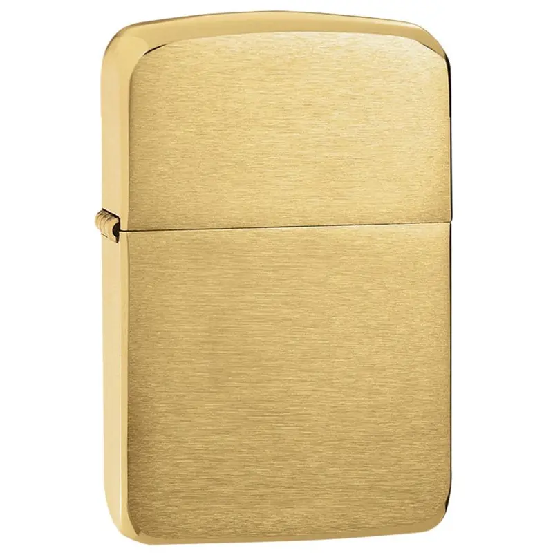 Zippo Brushed Brass Windproof Pocket Lighter #1941B 1
