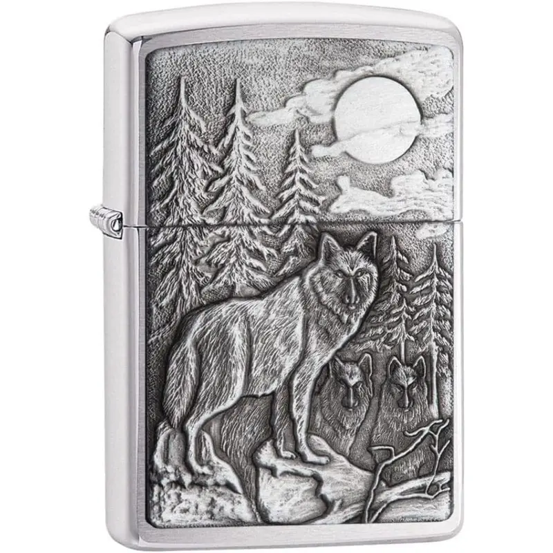 Zippo Lighter Personlized Silver Stainless Steel #20855 1