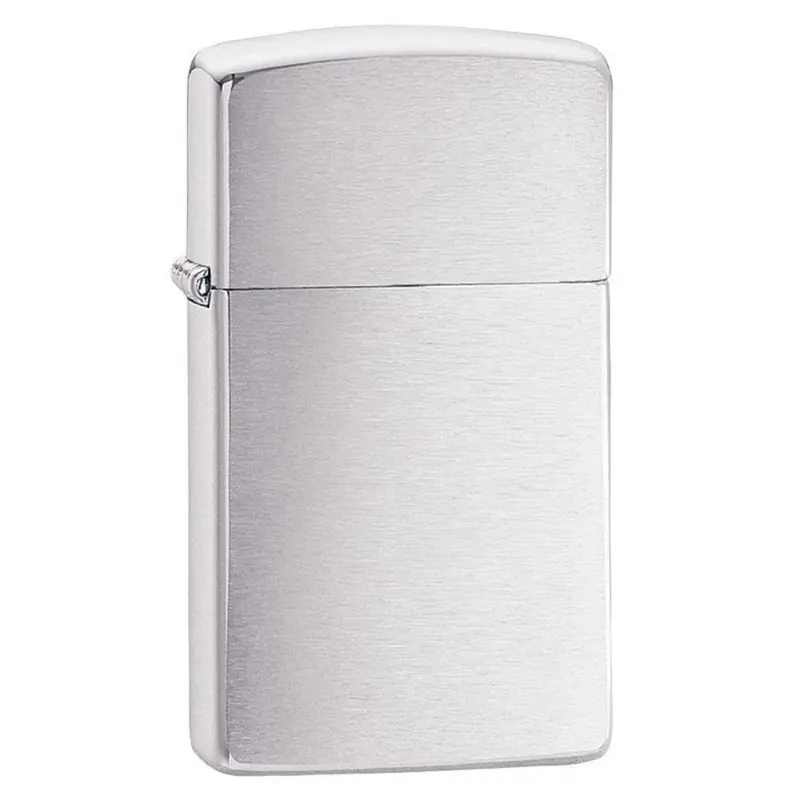 Zippo Slim Brushed Chrome Lighter #1600 1