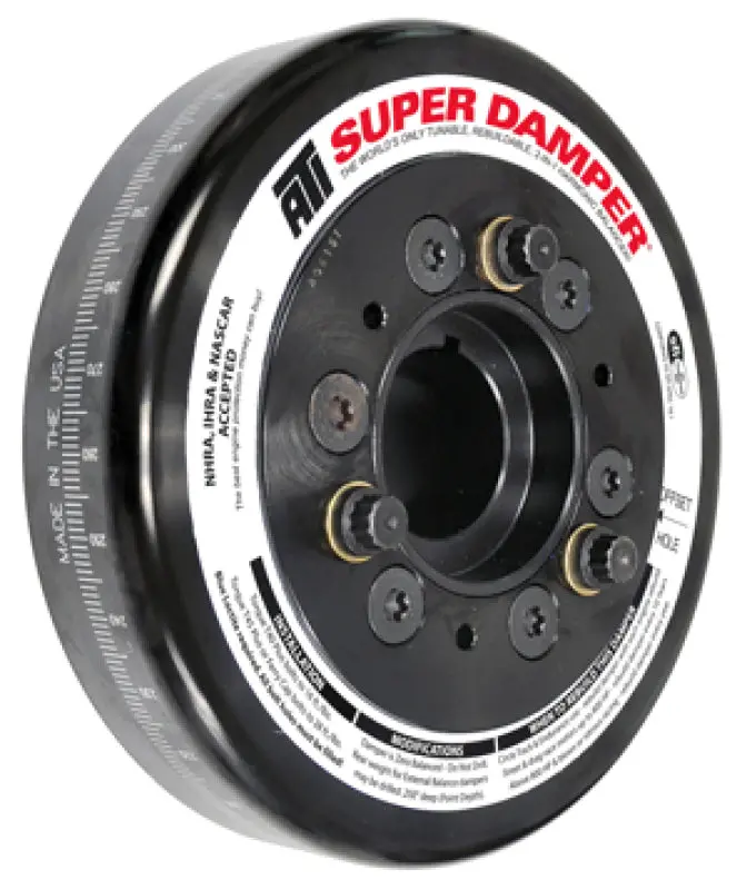 Ati Aluminum Harmonic Damper – 6.325In Diameter, Chevy Small Block, 1.600In Snout, C-Bore Front, Dual-Ring Design 1