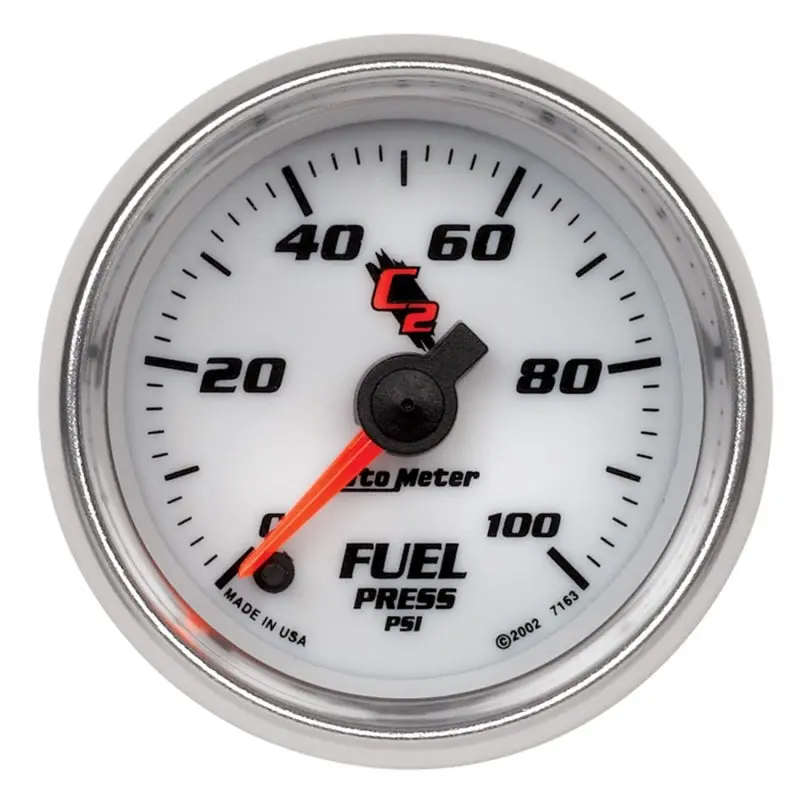 Autometer C2 Series 52Mm Electronic Fuel Pressure Gauge – 100 Psi Digital Readout 1