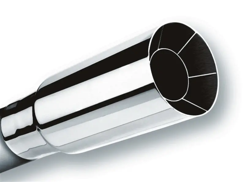 Borla Universal Polished Tip Single Round Intercooled (Inlet 2 1/2In. Outlet 2 1/2In) 1