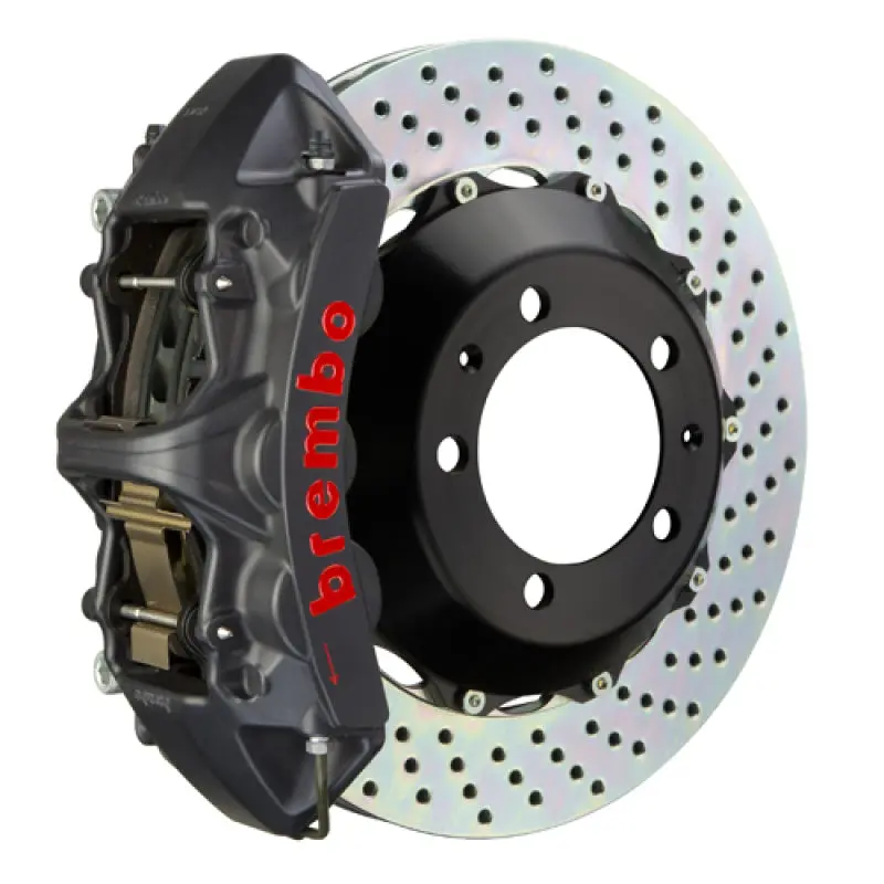 Brembo 15-21 Gti Front Gts Bbk 6 Piston Cast 355X32 2Pc Rotor Drilled-Black Ha 1