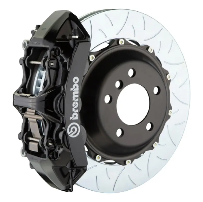 Brembo 6-Piston Front Brake Kit For 2005–2014 Ford Mustang Gt (Non-Abs) – 355X32Mm Two-Piece Slotted Rotors 1