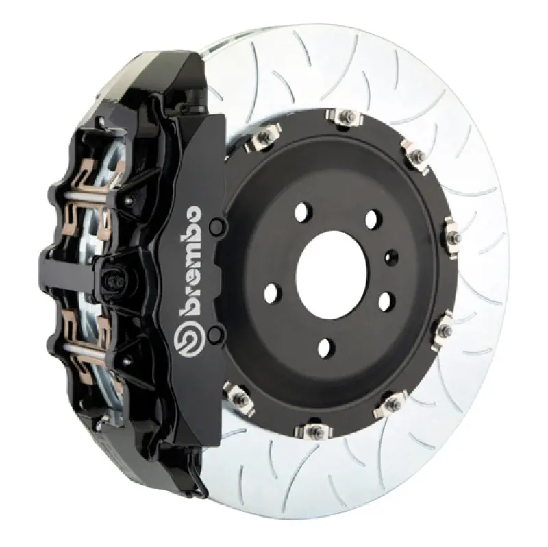 Brembo Front Gt Brake Kit For 2006–2009 Porsche 997.1 Gt3 – 6-Piston Cast Calipers, 380X34Mm Two-Piece Slotted Rotors, Type 3 Black Finish 1