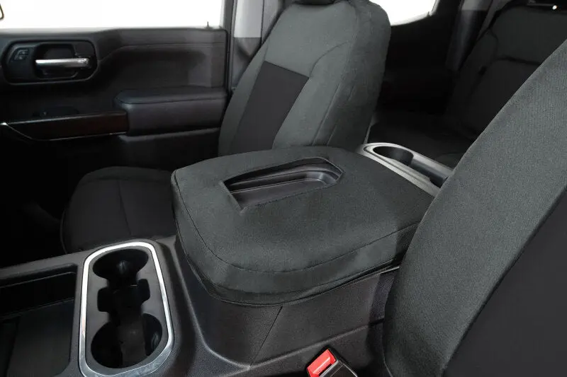 Covercraft Endura Precisionfit Front Row Seat Covers For 2021–2024 Chevrolet Tahoe – Black/Charcoal Custom Fit 2
