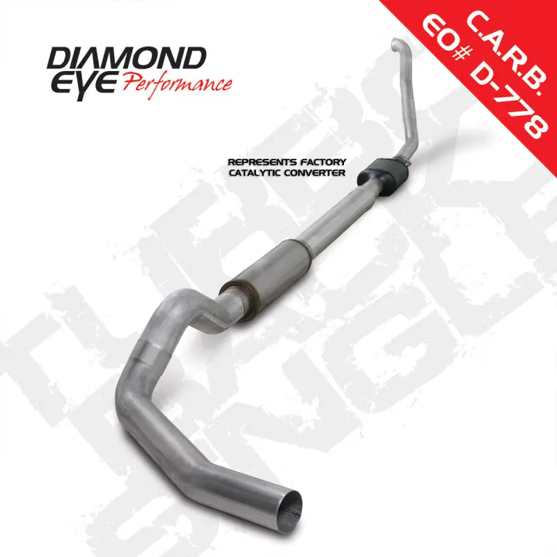 Diamond Eye 5-Inch Turbo Back Exhaust Kit – Single Exhaust, Aluminum Resonator, Fits 1994–1997 Ford 7.3L Powerstroke F250/F350 1