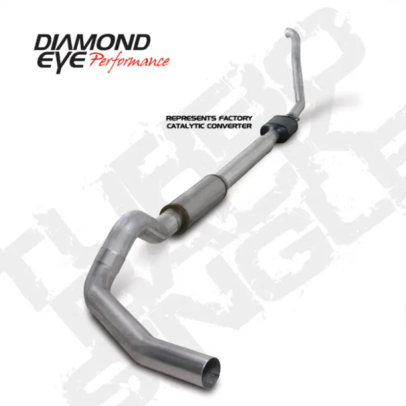 Diamond Eye 5-Inch Turbo Back Exhaust Kit – Single Exhaust, Aluminum Resonator, Fits 1994–1997 Ford 7.3L Powerstroke F250/F350 2