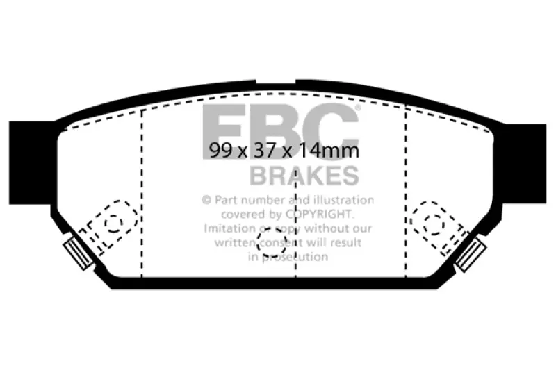 Ebc 93-96 Eagle Summit 1.5 Greenstuff Rear Brake Pads 1