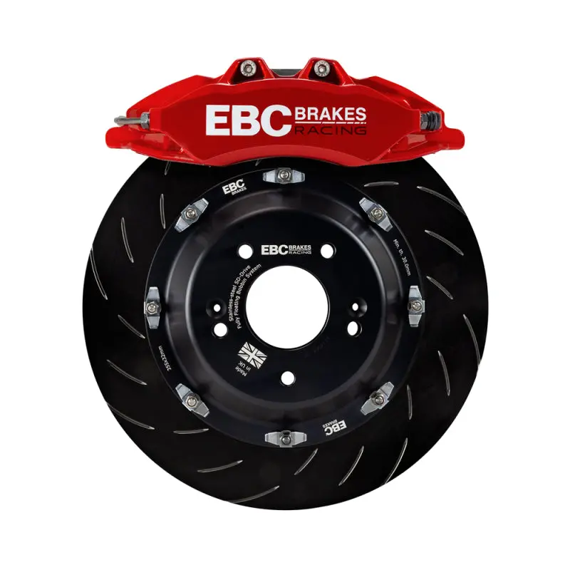 Ebc Racing Big Brake Kit For 2008–2021 Nissan 370Z – Red Apollo-6 Calipers & 355Mm Front Rotors 1