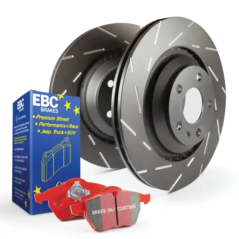 Ebc S4 Brake Kit – Redstuff Performance Pads Paired With Usr Drilled & Slotted Rotors 1