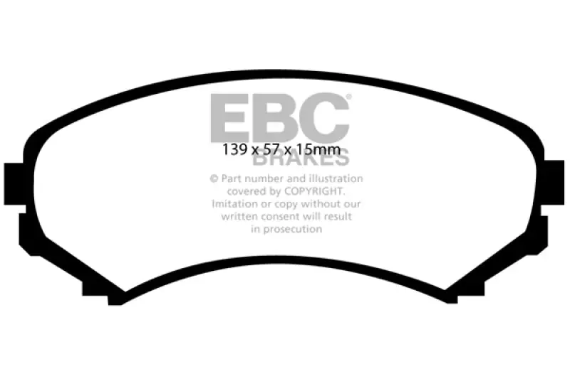 Ebc Ultimax2 Front Brake Pads For 1992–1993 Mazda Mpv 2.6L 2Wd 1