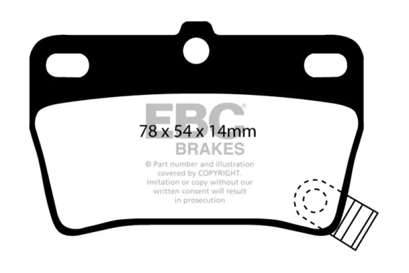 Ebc Ultimax2 Rear Brake Pads For 2003–2005 Toyota Rav4 (2.4L) 2