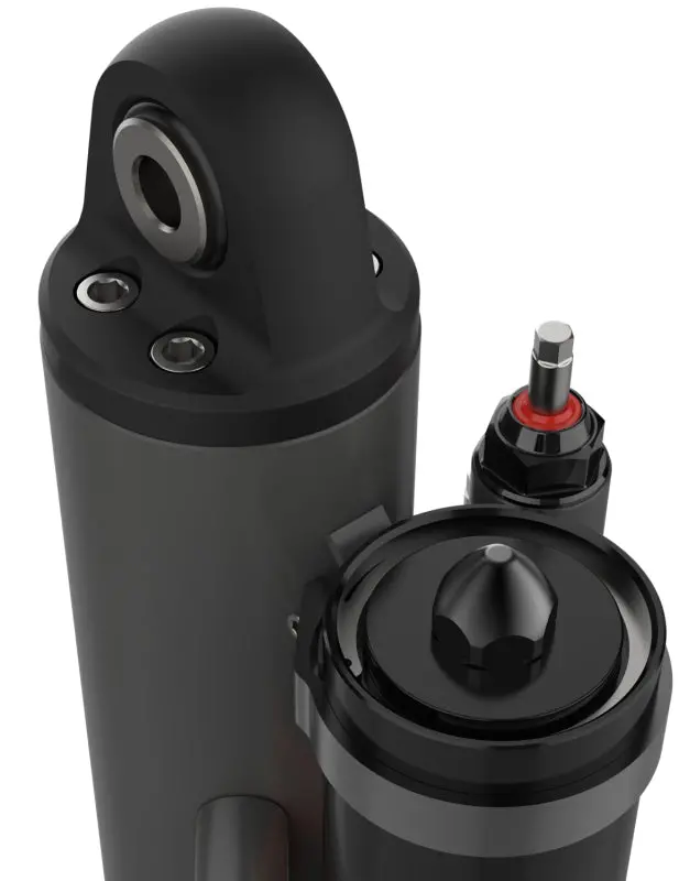 Fox Factory Race 3/4-Inch Shaft 5-Tube External Bypass Shock – 14-Inch Piggyback, Right Side 1