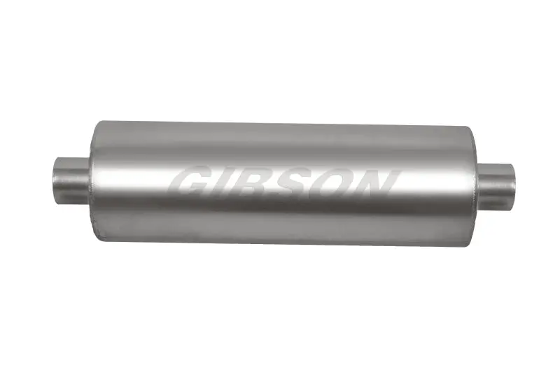 Gibson Superflow Stainless Steel Round Muffler — 8" X 24", 4" Inlet/Outlet 1