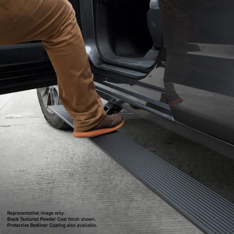 Go Rhino E-Board E1 Electric Running Boards For 2022 Chevrolet Silverado 1500 Standard Cab (2-Door), Textured Black 1