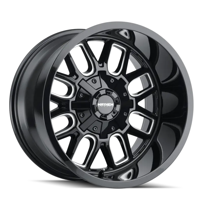 Mayhem Cogent 18X9-Inch Gloss Black Milled Wheel – 8X170 Bolt Pattern, Zero Offset, 125.2Mm Hub 1