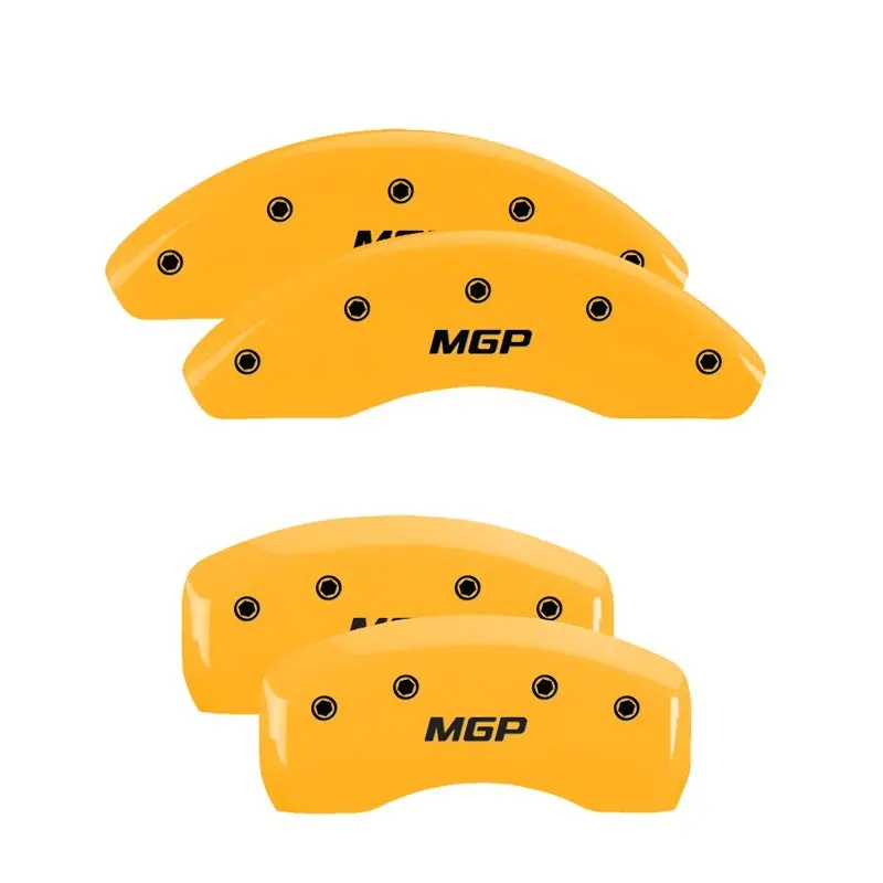 Mgp 4 Caliper Covers Engraved Front & Rear Oval Logo/Ford Red Finish Silver Ch 1