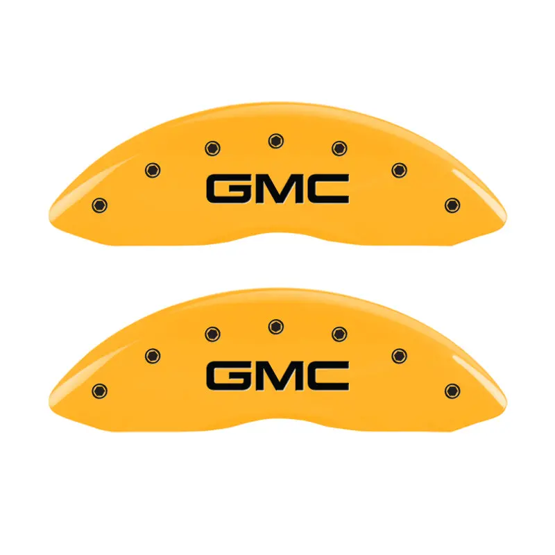 Mgp Engraved 4-Piston Caliper Covers For Denali Models – Yellow Finish With Black Contrast 1