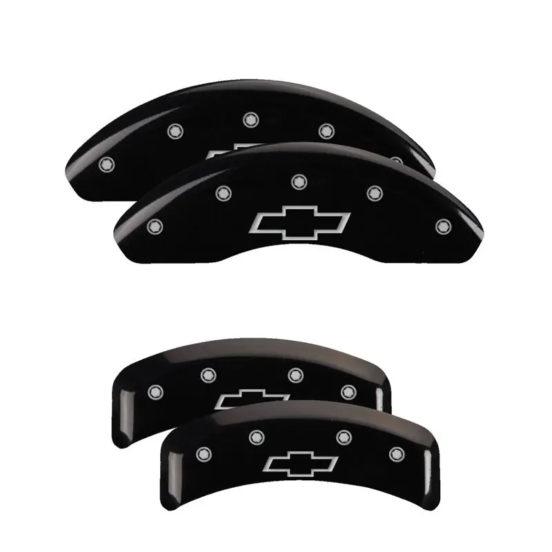 Mgp Engraved 4-Piston Caliper Covers – Front: Charger Logo, Rear: Rt Logo – Yellow Accent On Black Finish 1