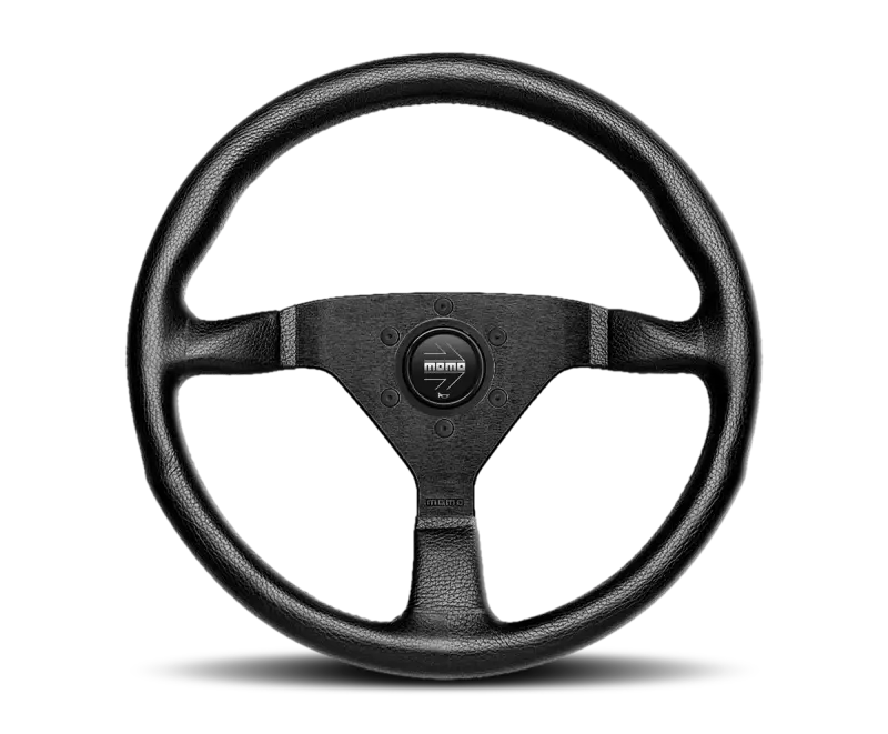 Momo Montecarlo 320Mm Steering Wheel – Black Leather With Black Stitching & Spokes 1