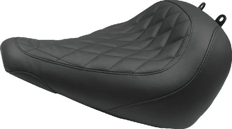 Mustang Harley-Davidson Style Sissy Bar Pad – 7.5" X 9" Low-Mount Medallion Design (Black) 1