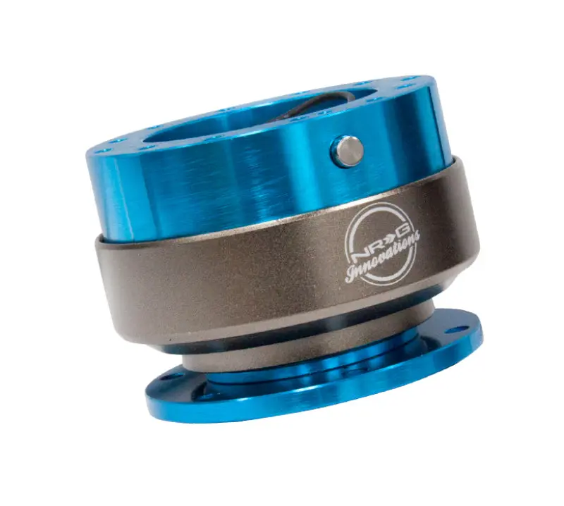 Nrg Quick Release Steering Hub – Gen 2.0, Blue Housing With Titanium Chrome Ring 1