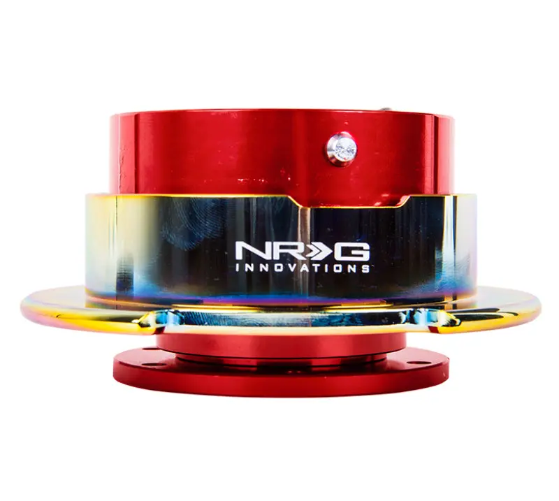 Nrg Quick Release Steering Hub – Gen 2.5, Red Body With Neochrome Ring 1