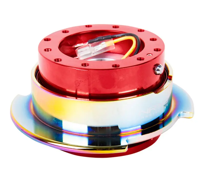 Nrg Quick Release Steering Hub – Gen 2.5, Red Body With Neochrome Ring 2