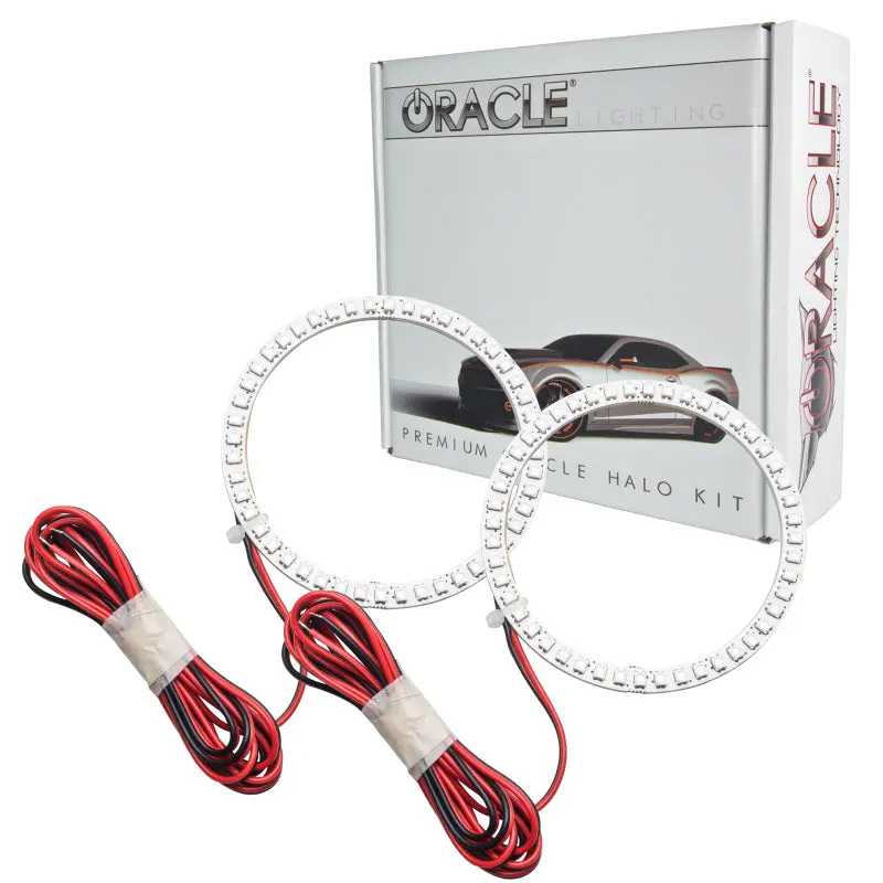 Oracle Led Fog Light Halo Kit With Red Accent Rings For 2008–2014 Dodge Challenger 1