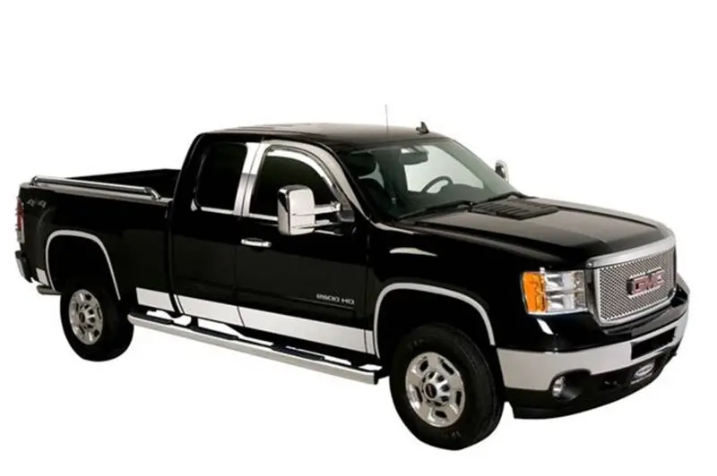 Putco Stainless Steel Rocker Panel Trim – 6-Inch Wide, 14-Piece Set For 2007–2013 Chevy Silverado Crew Cab (6.5-Foot Short Box) 1