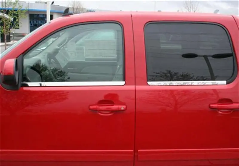Putco Stainless Steel Window Trim Accents For 2014 Chevrolet Silverado Hd Crew Cab 2