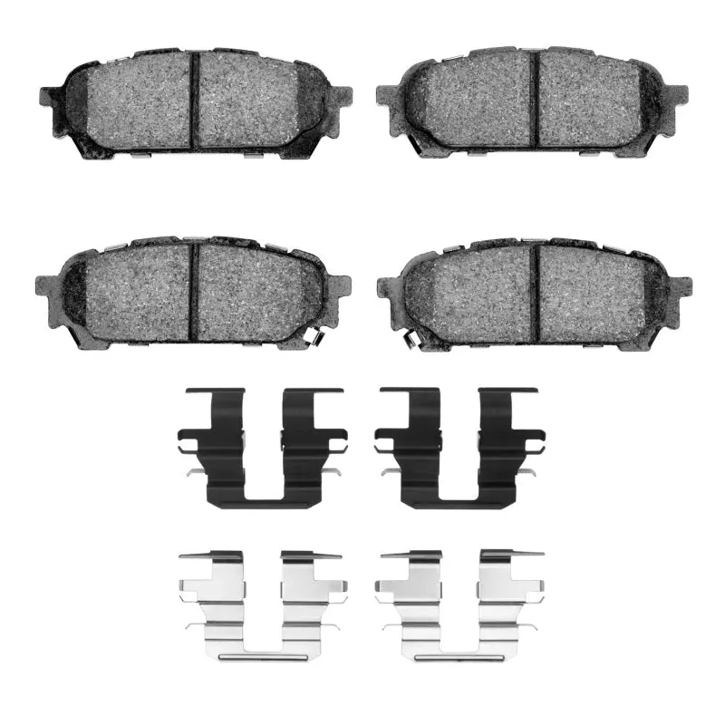 R1 Rear Semi-Metallic Brake Pad & Hardware Kit For 2003–2008 Saab 9-2X 1