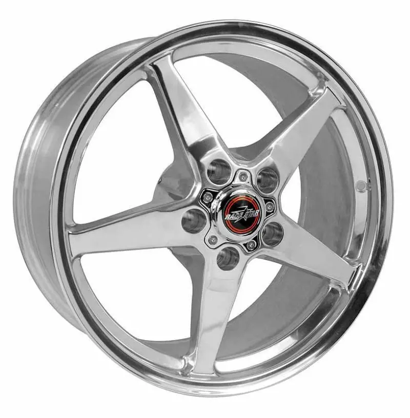 Race Star 92 Drag Star Wheel – 17X9.5", 5X5", 5.25" Backspace, Direct-Drill Polished Finish 1