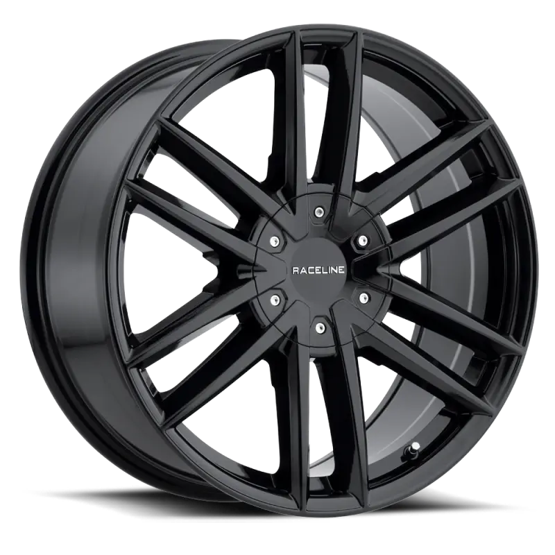 Raceline Impulse Gloss Black Alloy Wheel – 18X8", 6X132/6X120 Bolt Pattern, 35Mm Offset, 74.6Mm Bore 1