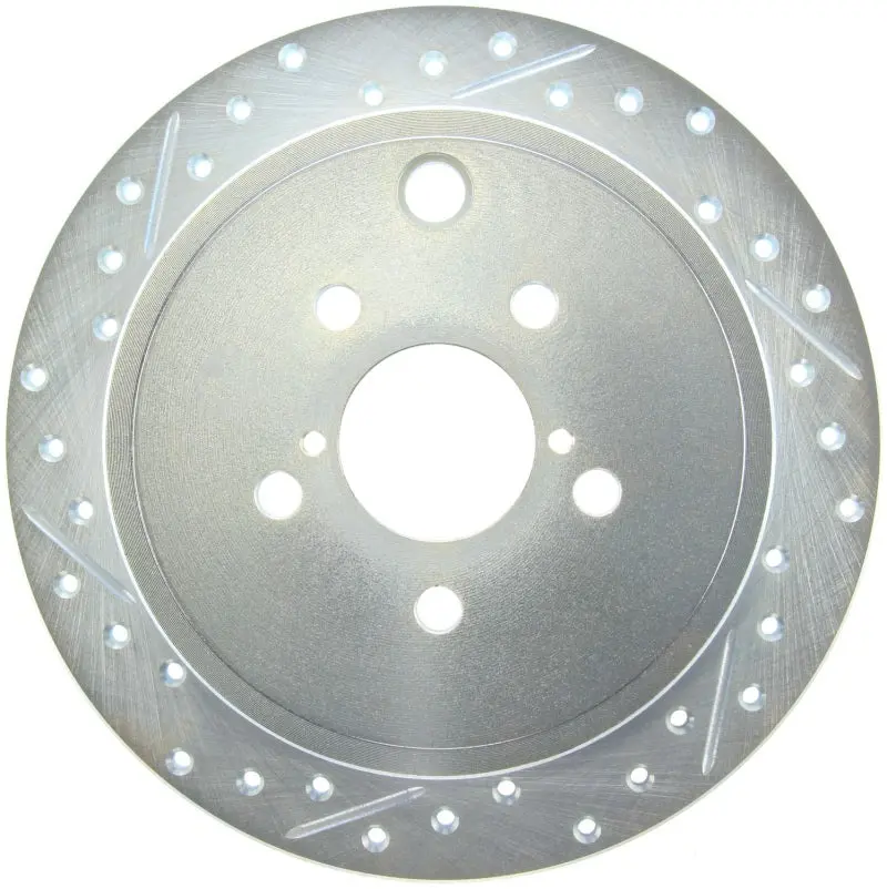 Stoptech Slotted & Drilled Rear Brake Rotor For 2009–2013 Subaru Forester 1