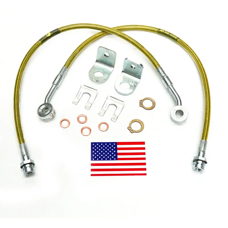 Superlift Bulletproof Stainless Steel Brake Hose Pair For 1997–2005 Jeep Wrangler Tj With 4–6 Inch Lift Kits 1