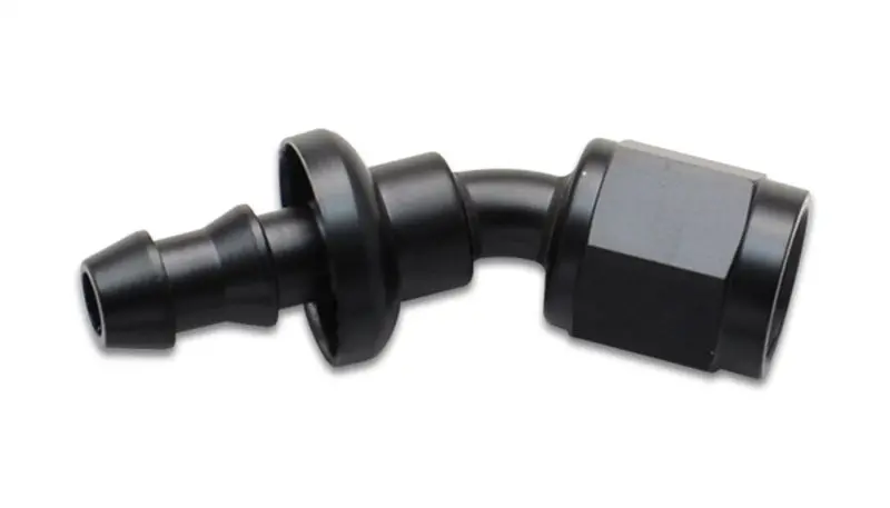 Vibrant 30-Degree Push-On Hose End Elbow Fitting – -6An Size 2