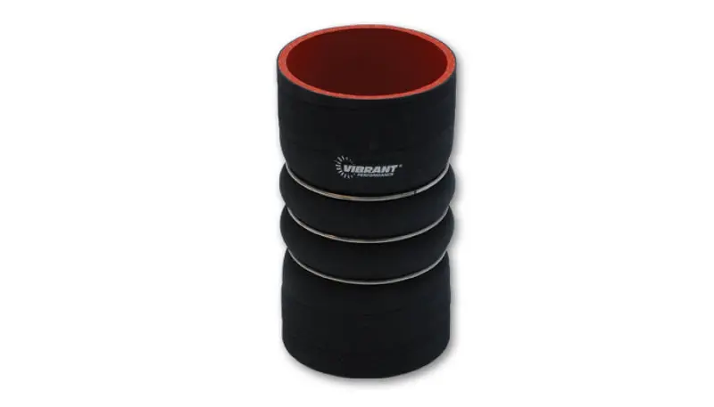 Vibrant 4-Ply Aramid-Reinforced Matte Black Silicone Hump Hose – 3-Inch Id, 6-Inch Length, Triple Reinforcement Rings 1